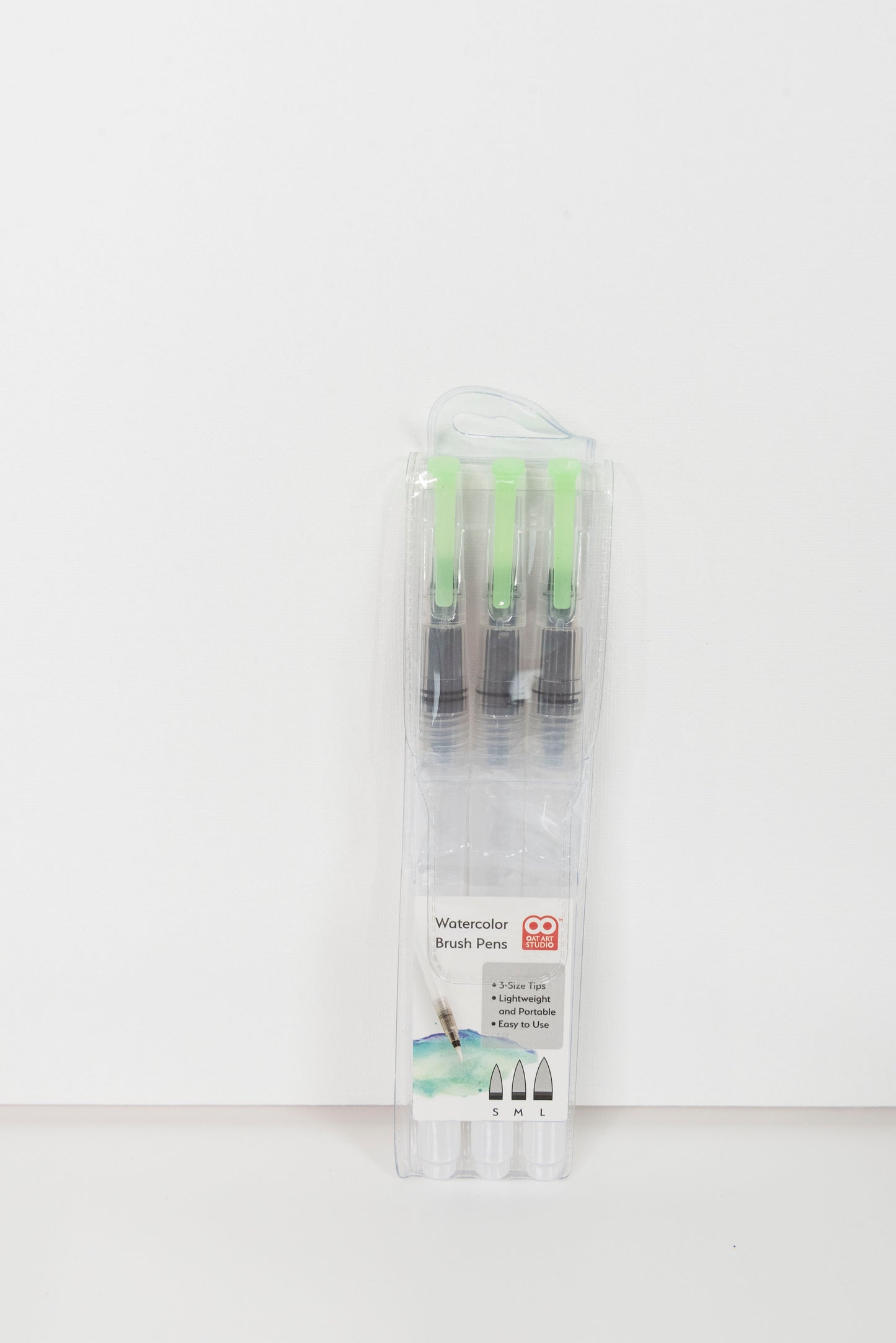 OAT ART STUDIO Water Brush Pen Set of 3 - Fine, Medium & Large Tips, Self-moistening, Portable, Perfect for Aquarelle & Watercolor Painting