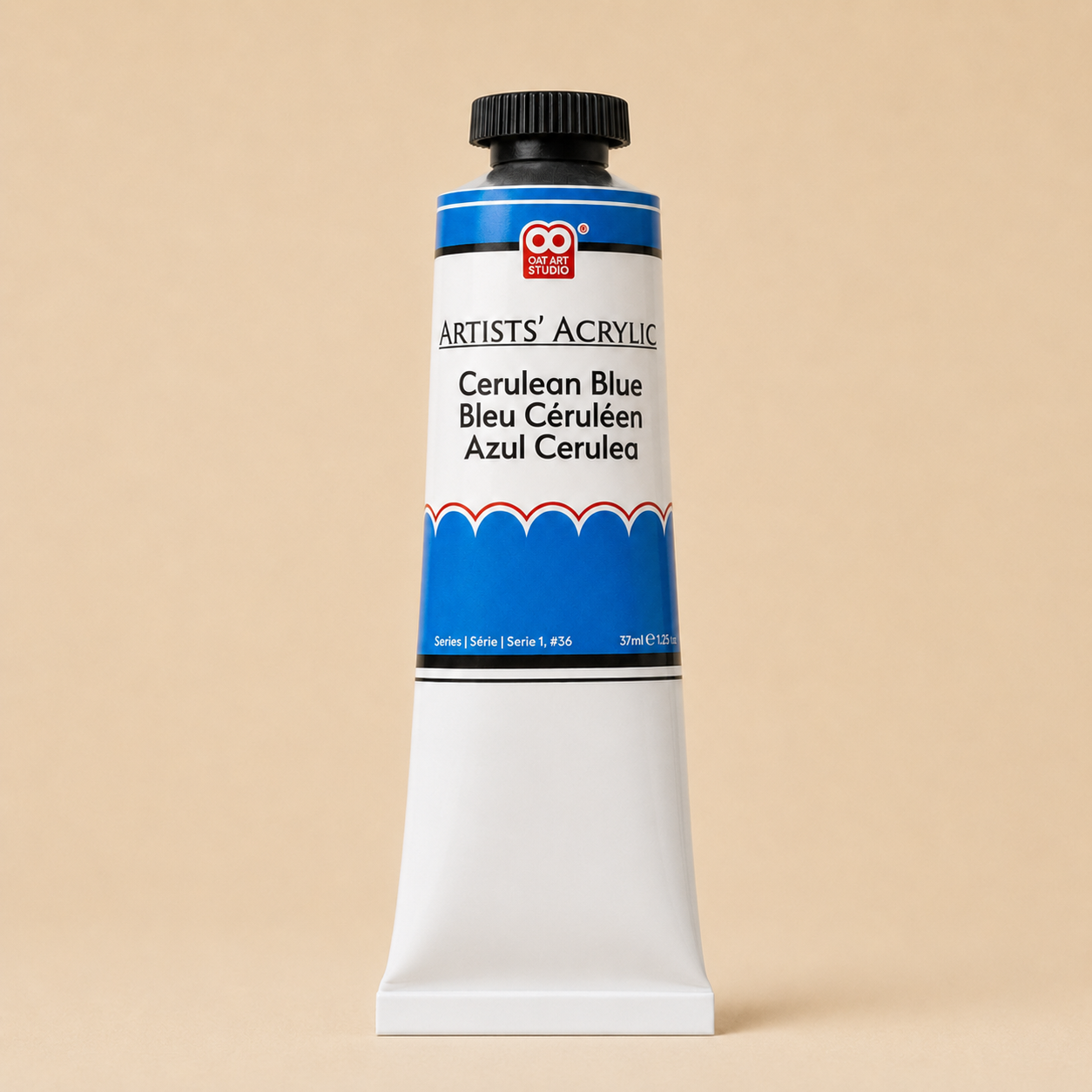 Cerulean Blue Artist’s Acrylic Paint – Professional Grade 37ml Tube | OAT ART STUDIO