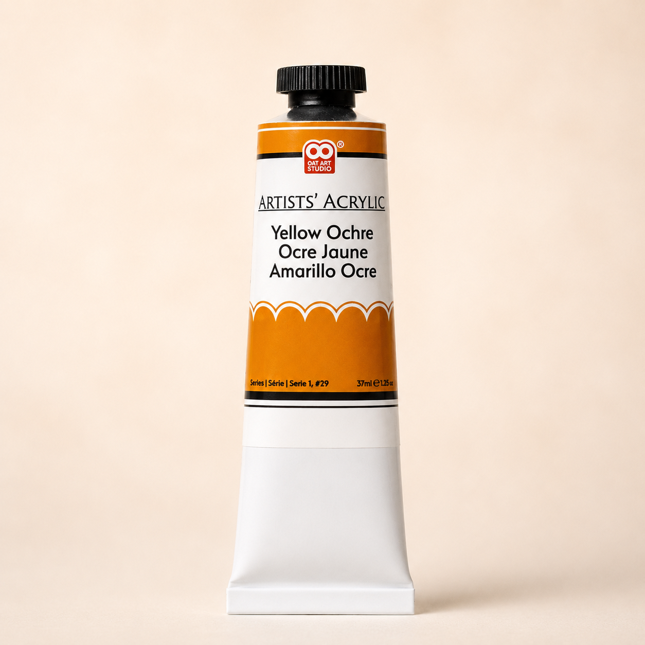 Yellow Ochre Artist’s Acrylic Paint – Professional Grade 37ml Tube | OAT ART STUDIO