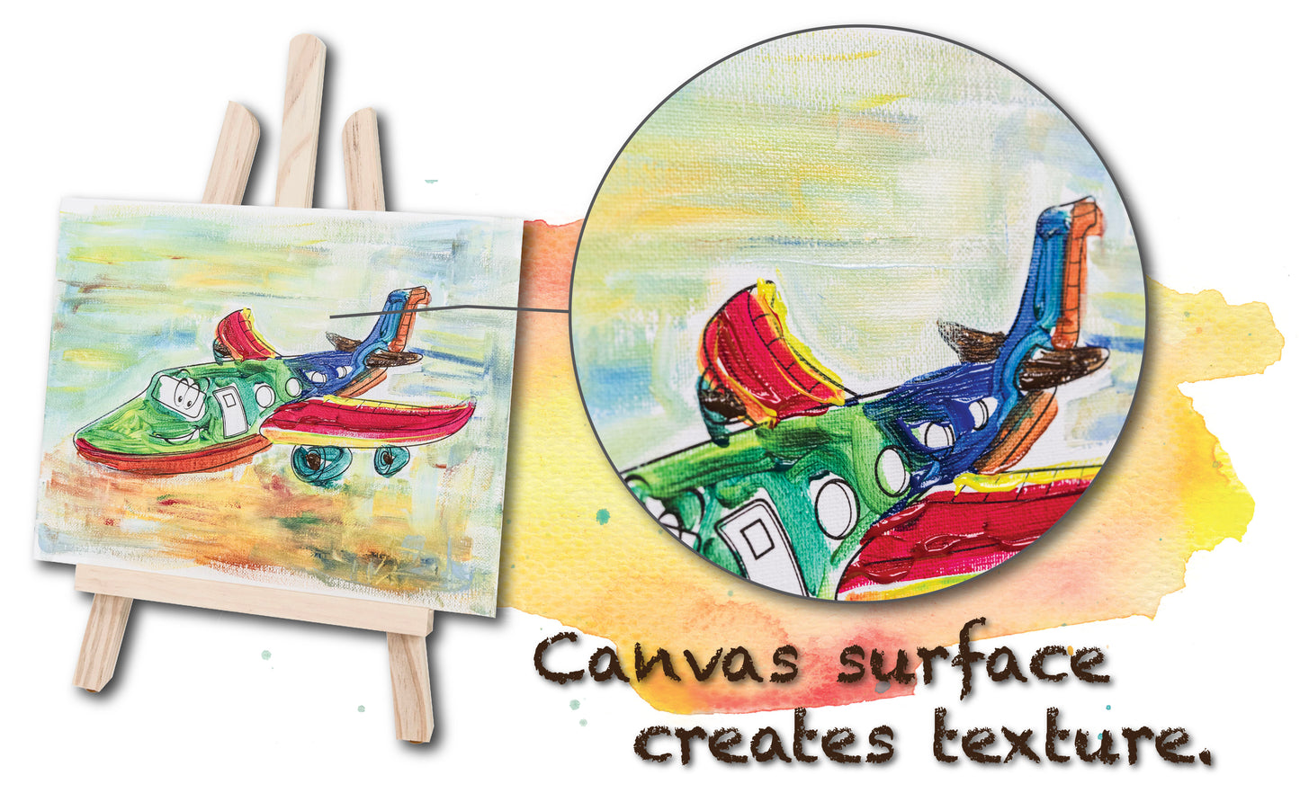 OAT ART STUDIO 26-Piece Kids Art Painting Set with wood Easel