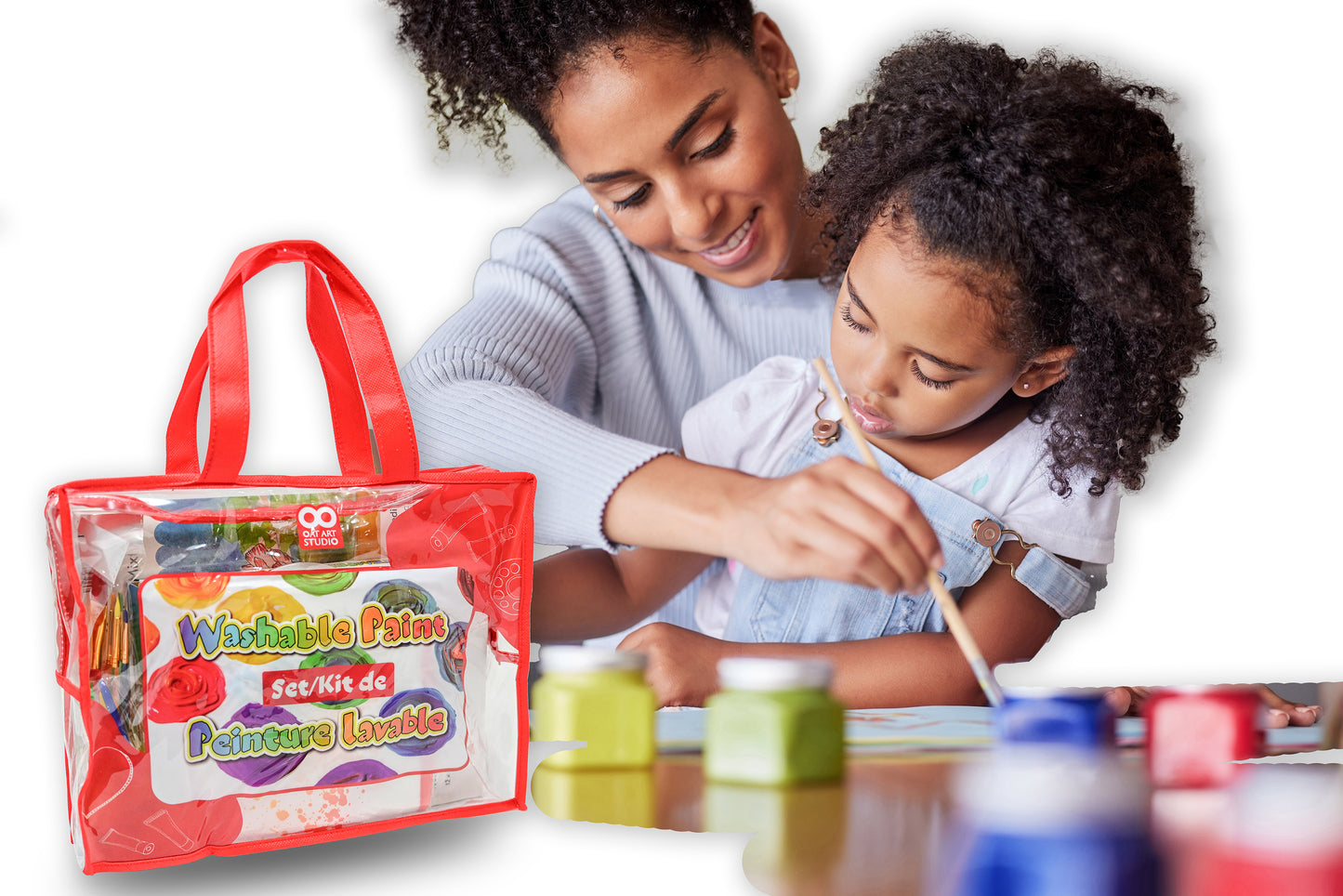 OAT ART STUDIO Deluxe Kids Washable Paint Set_PVC Bag