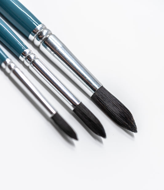 OAT ART STUDIO Premium Synthetic Blue Squirrel Watercolor Brush Set