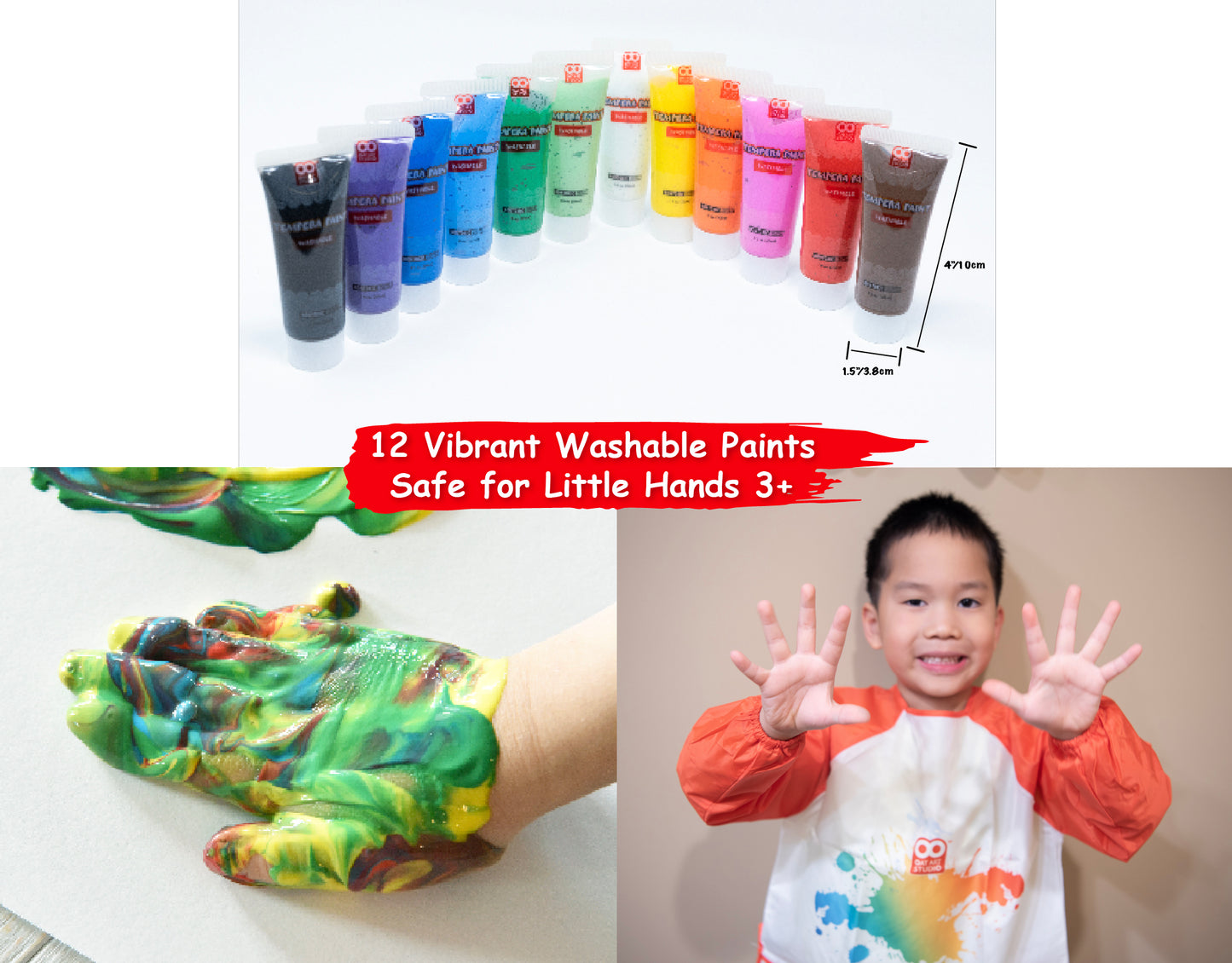 OAT ART STUDIO Deluxe Kids Washable Paint Set_PVC Bag