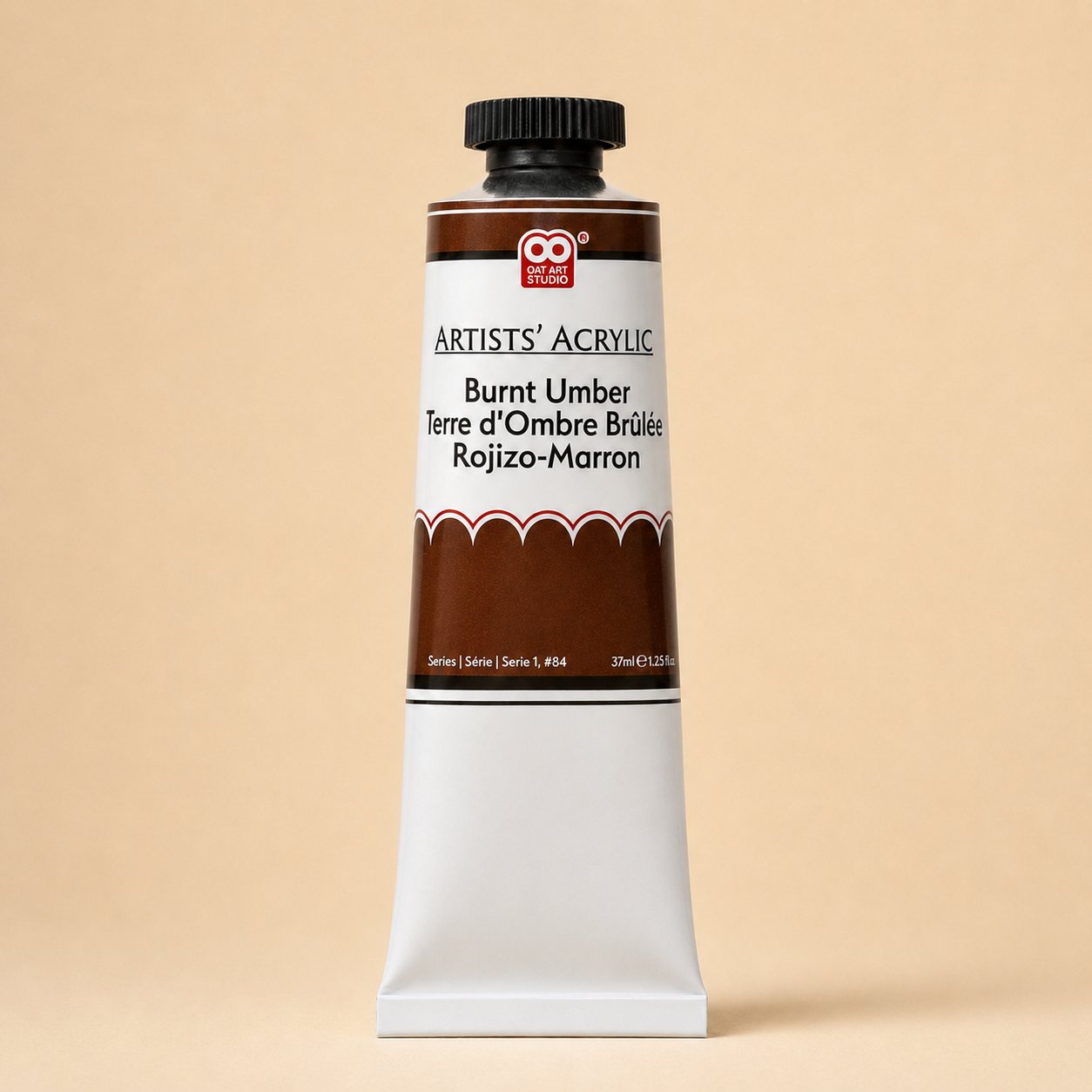 Burnt Umber Artist’s Acrylic Paint – Professional Grade 37ml Tube | OAT ART STUDIO