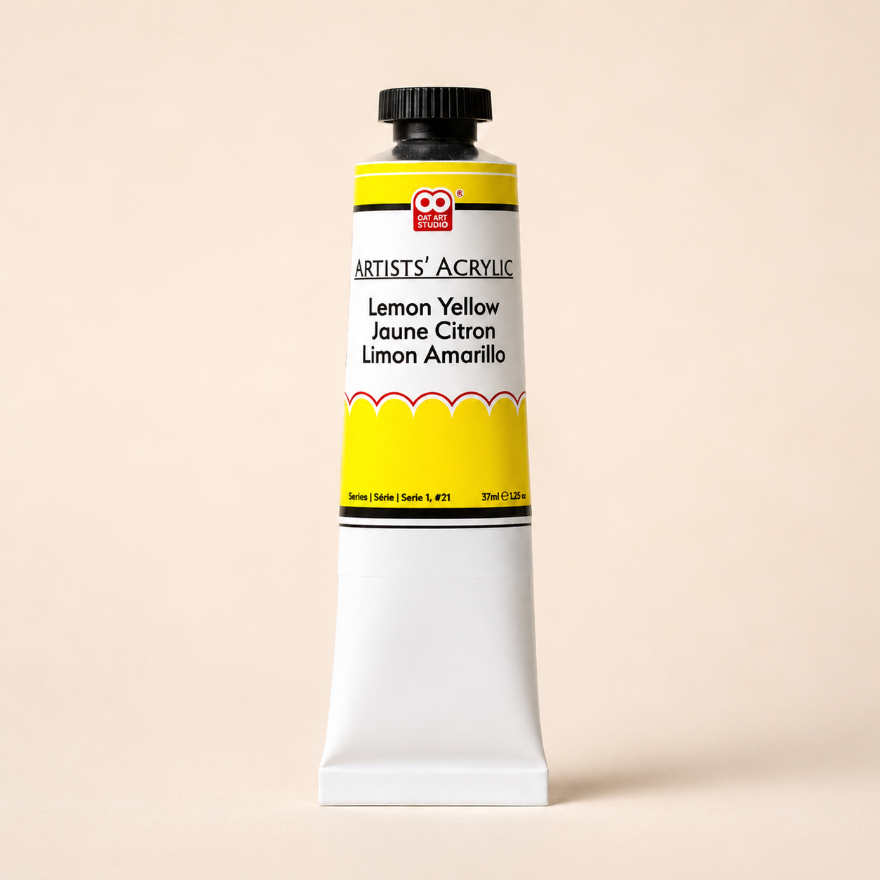 Lemon Yellow Artist’s Acrylic Paint – Professional Grade 37ml Tube | OAT ART STUDIO