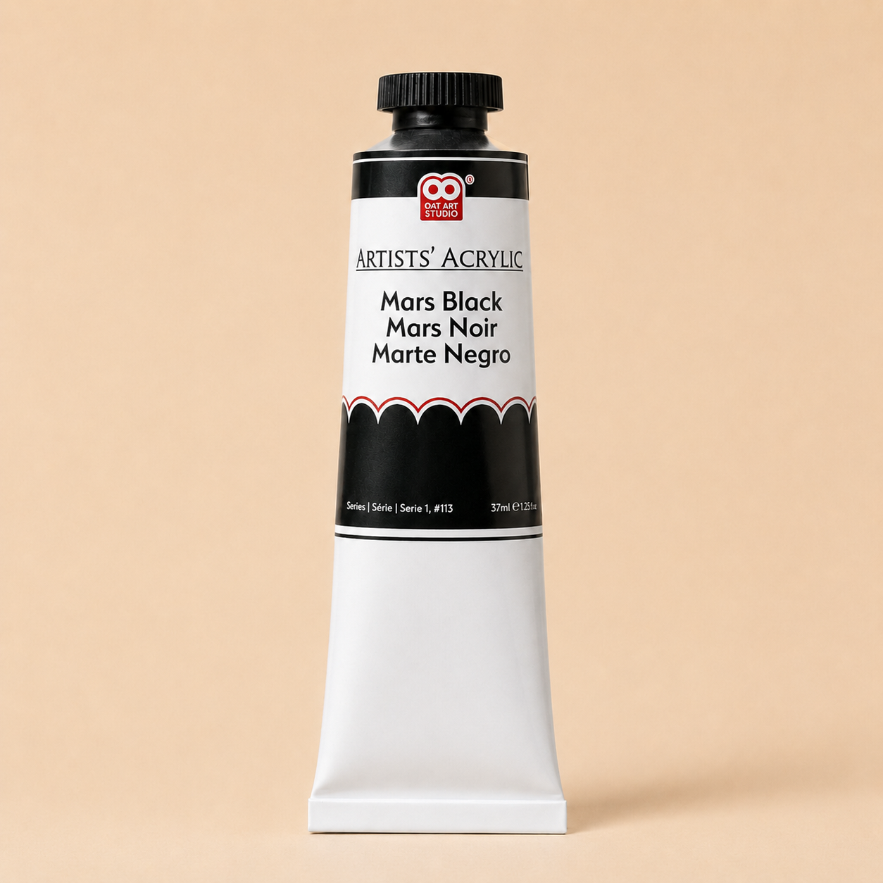 Mars Black Artist’s Acrylic Paint – Professional Grade 37ml Tube | OAT ART STUDIO