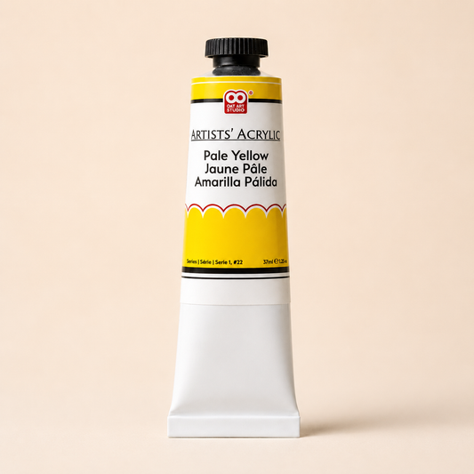 Pale Yellow Artist’s Acrylic Paint – Professional Grade 37ml Tube | OAT ART STUDIO