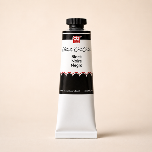Black Artist’s Oil Paint – Professional Grade 37ml Tube | OAT ART STUDIO
