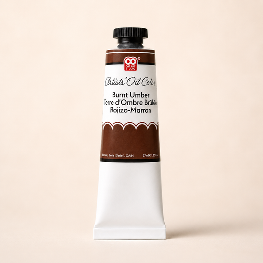 Burnt Umber Artist’s Oil Paint – Professional Grade 37ml Tube | OAT ART STUDIO