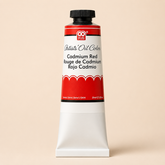 Cadmium Red Artist’s Oil Paint – Professional Grade 37ml Tube | OAT ART STUDIO