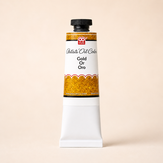 Gold Artist’s Oil Paint – Professional Grade 37ml Tube | OAT ART STUDIO