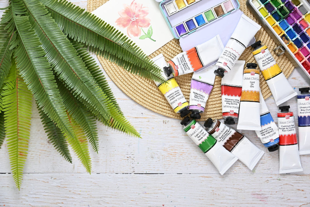 OAT ART STUDIO acrylic , oil , watercolor paints, sets