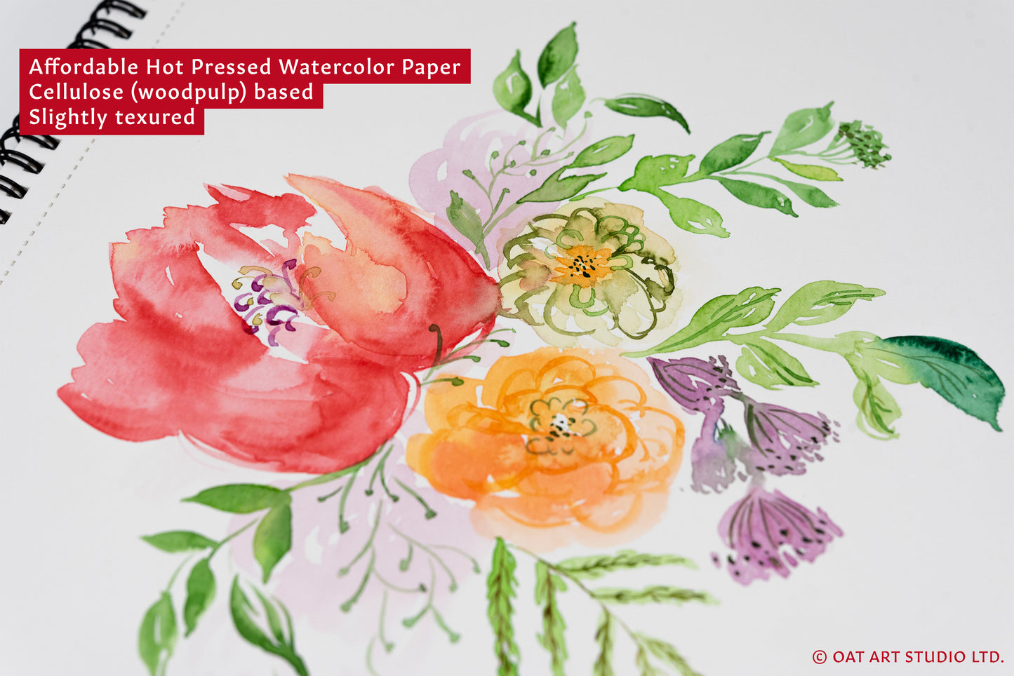 OAT ART STUDIO  Heavyweight Hot Press Watercolor Paper Pad